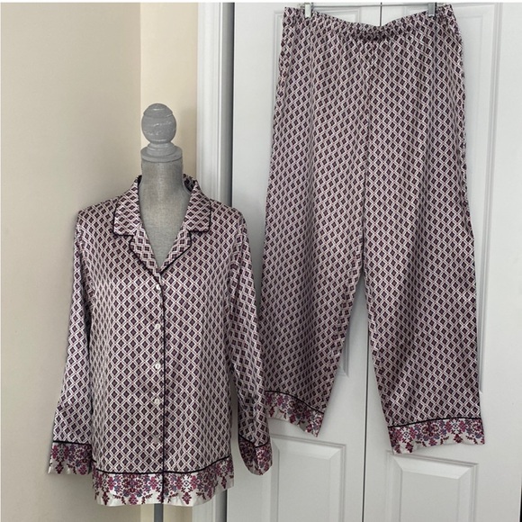 Thalia Sodi 2pc Satin Lounge Pajama Set - Picture 1 of 16